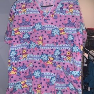 Winnie the Pooh scrub top XS